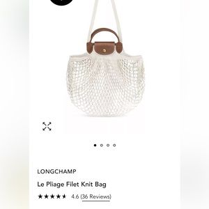 Longchamp Le Filet Bag. White.